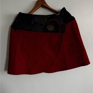 Kali orange and Black Mini Skirt